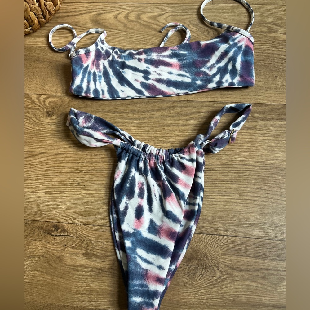 Skatie Tie-Dye Bikini in Purple and Pink